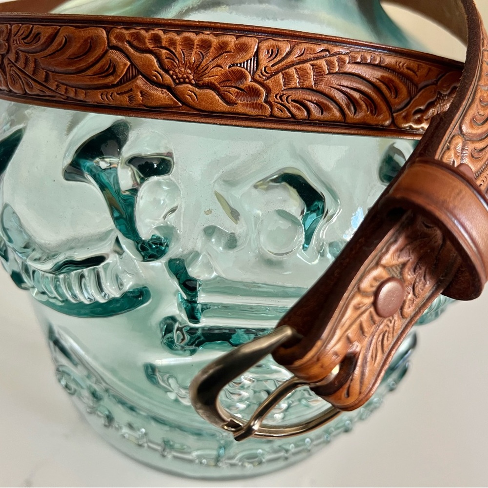 Artisan Handcrafted Western Floral Embossed Leather Belt